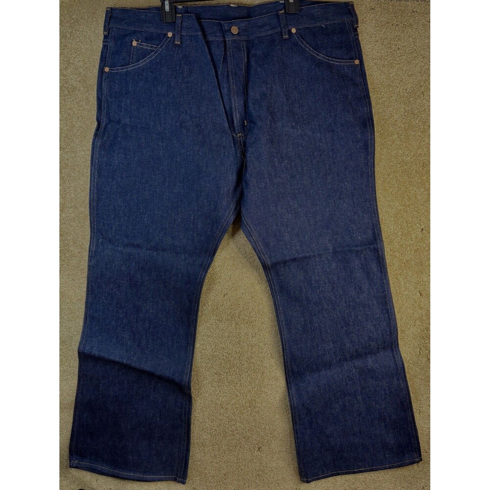 VINTAGE USA Made Roebuck Mens Jeans 44x30 Blue Boot Cut Denim 50124 443 NEW Spot